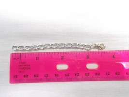 SILVER TONE EXTENDER .25 CURB CHAIN &amp; LOBSTER CLAW CLASP 3.5 INCHES OVERALL - €2,57 EUR