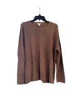 Women’s J.Jill Brown Oversized Long Sleeve Cozy Comfy Sweater Size Medium - $24.02