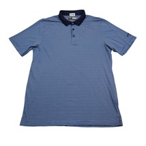 Callaway Shirt Mens L Blue Striped Polo Opti Dri Golfing Lightweight Casual - £17.97 GBP