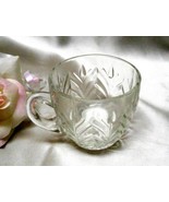 1931 Antique Jeannette Glass Feather Punch Cup - £3.99 GBP