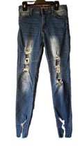 Heart and Lovely Jeans Blue Youth Girls Size 16 Fashionable Rips - $7.70