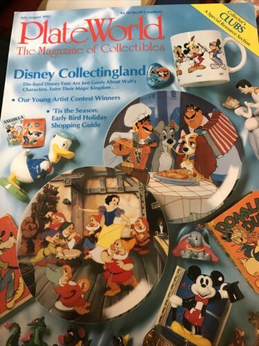 Plate World Magazine Disney Collecting  Vol.14 No.4 July-August 1992 - $8.10