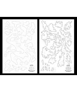 2pk ADHESIVE Camouflage Airbrush Spray Paint Duracoat Gun Stencils ARMY ... - $12.99