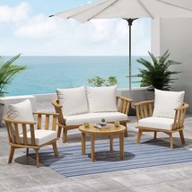 Acacia Wood Patio Furniture Set w/ Cushions - £637.49 GBP