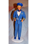 Vintage 1989 Blonde Ken Airplane Pilot Doll w/Hat, Stand-Estate Sale Find - $30.00