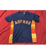 Houston Astros Orbit 00 Mascot Jersey Adult L Rainbow Retro Style MLB - $41.16 CAD