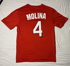 TX3 Cool St Louis Cardinals T Shirt Men’s Size Medium Red Yadier Molina ... - €10,42 EUR