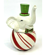 Slatkin Homeworx Christmas Candle Elephant Holder Animal Ceramic Merry C... - $25.00