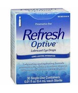 Refresh Optive Eye Drops Preservative Free, 30 Vials (.4mL Each) Exp 7/2... - $202.46 MXN