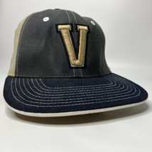 Vanderbilt Baseball Hat Cap Embroidered V Fitted Size M/L Gray Tan Zephyr ZFit - £12.05 GBP