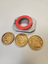 Vintage 1995 Mighty Morphin Power Rangers Morpher Belt Buckle and 3 Coins Toy - £7.45 GBP