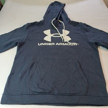 Under Armour Men's Blue & White Drawstring Pullover Hoodie Sweatshirt Size XL image 10