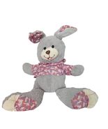 Large Floppy Gray Easter Bunny Rabbit Plush Pink Camo Stuffed Animal Toy 27" - $56.43