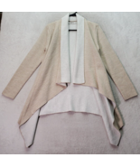 Zara Cardigan Sweater Women Medium Tan Knit Acrylic Long Sleeve Open Dra... - £21.13 GBP