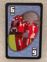 1 Minecraft Uno Replacement Blue Mooshroom #6 SINGLE CARD ONLY *Pre-Owne... - $1.99