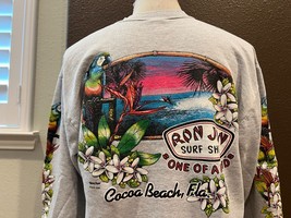 Vintage 90&#39;s Ron Jon Surf Shop Cocoa Beach, FL Grey Crewneck Sweatshirt size L - £38.94 GBP