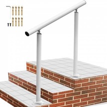 Outdoor Stair Railing Kit, 3 FT Handrails 2-3 Steps, Adjustable Angle White ... - £64.25 GBP