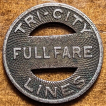 Rock Island, Illinois IL Tri-City Lines Iowa Illinois Gas Co. Fare Transit Token - $5.08