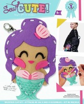 DIY Sew Cute Mermaid Kids Beginner Starter Felt Backpack Clip Kit School Craft - £11.11 GBP