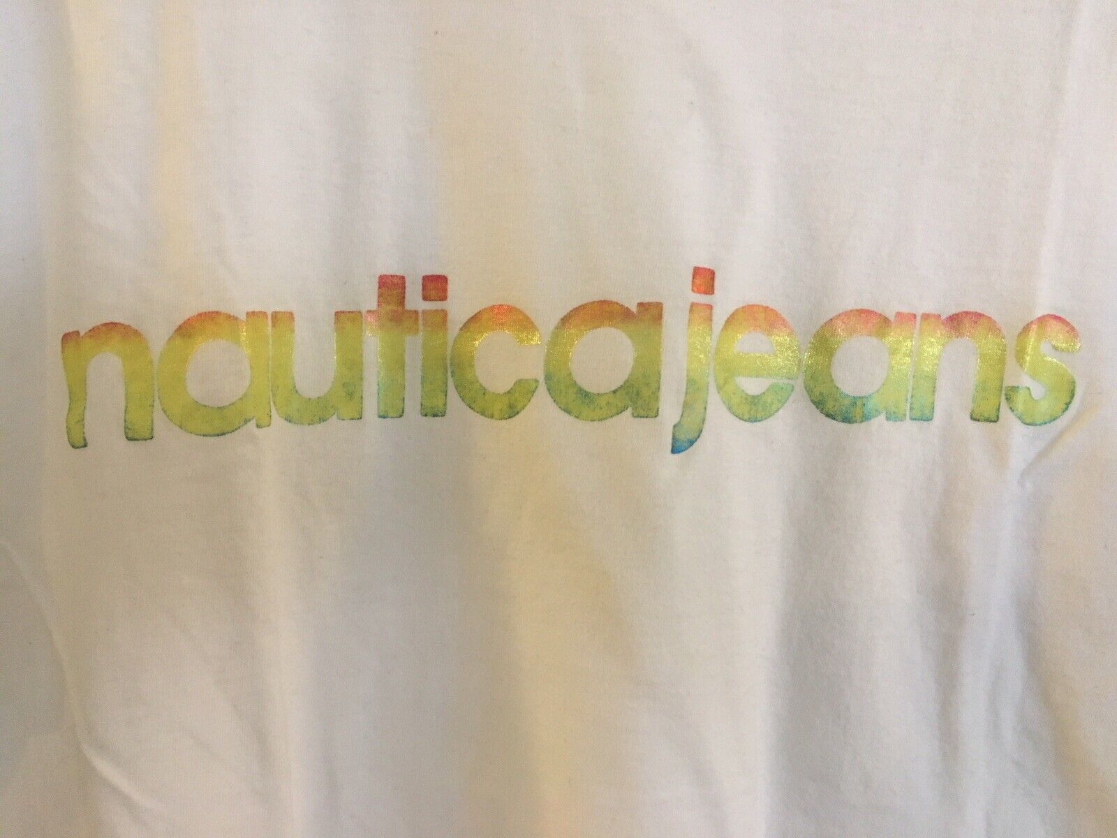 Nautica Jeans Company Vintage T Shirt Men's Size M Athletic Fit Ringer Cotton Item image 2