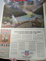 19&quot; By 24&quot; Vintage Rare 1969 Union Pacific Railroad Centennial Roll Up C... - $120.92 CAD