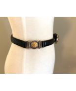 Vintage 90’s Brighton Museum Golden Greek Sun Celestial Medallion Leathe... - $20.60 CAD