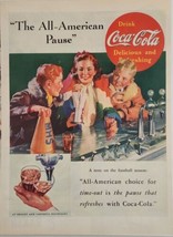 1937 Print Ad Coca-Cola Teenagers Drink Glasses of Coke at Soda Fountain - £16.33 GBP