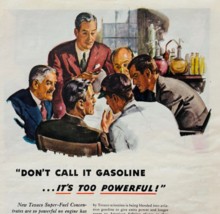 1944 Texaco Gas And Oil Advertisement WW2 Era Fire Chief Gasoline E90E2 - $42.24 CAD