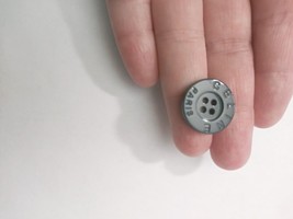 Celine Button Single 18 mm Resin Gray - £18.79 GBP