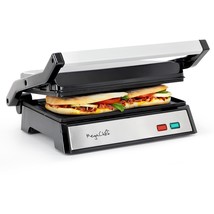 MegaChef Electric Dual Plate Non-Stick Panini Grill Contact Press with D... - $1,349.09 MXN