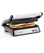 MegaChef Electric Dual Plate Non-Stick Panini Grill Contact Press with D... - $71.58