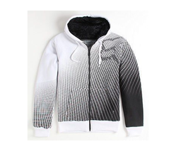  Men&#39;s Guys Fox Fader Zip Hoodie Jacket New White Black New - £70.81 GBP