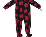 Carters Fleece Footed Pajama Blanket Sleeper  7 8 12 Strawberry Fruit Blue - $26.59
