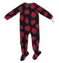 Carters Fleece Footed Pajama Blanket Sleeper  7 8 12 Strawberry Fruit Blue - $22.39