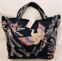 Johnny Was Kuren Large Denim Embroidered Tote/Shoulder/Crossbody Bag - £151.85 GBP