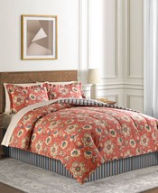Sunham Francie 8-Pieces Reversible Full Comforter Set Size Full Color Red - £47.95 GBP