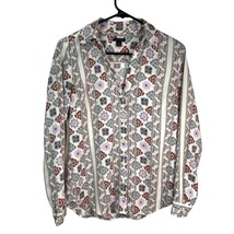 Ann Taylor Button Up Shirt Floral Women Size XS Long Sleeve 536010 - £15.64 GBP