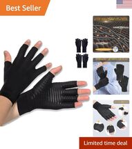 High Copper Compression Gloves for Pain Relief and Joint Support - 2 Pai... - $23.27