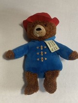 Kohl&#39;s Cares Plush Paddington Bear 14in Blue Suit Red Hat Tag Embroidered Eyes - £7.46 GBP