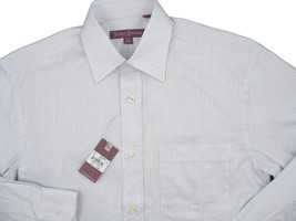 NEW $195 Hickey Freeman Dress Shirt!  15 Long (35)   White with Check Pattern - £56.08 GBP