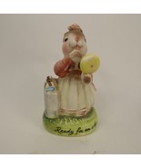 Vintage Avon Precious Moments Rabbit Figurine “Ready For An Avon Day” AEK3L - £7.87 GBP