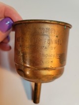 Copper Coleman Lamp &amp; Stove Co. Filter Funnel No. 0 Wichita, KS - £23.98 GBP