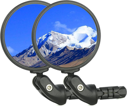 2PCS Bike Mirrors,Bike Bar End Mirror, HD Glass Convex Lens Bicycle Rear... - €36,54 EUR