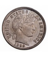 1892 10C Barber Dime En Choix Bu État, Excellent Oeil Appeal, Beau Luster - $201.37 CAD