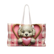 Personalised/Non-Personalised Weekender Bag, Cute Dog, Valentines Day, Large Wee - £39.20 GBP