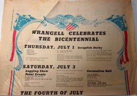Vtg Wrangell Alaska Celebrates Bicentennial 4th Of July Schedule June 30... - €1,74 EUR