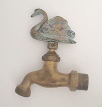 Vintage Sterling Faucet Co. Brass SWAN Spigot Faucet Bib 4.5 x 5.5 Inch - £38.94 GBP