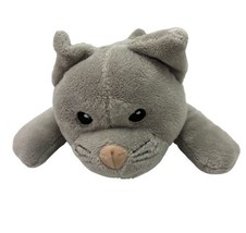 Melissa Doug Kitty Cat Plush Stuffed Animal Toy Sewn in Eyes Gray Black Eyes 8in - $6.73