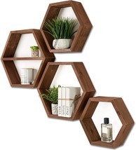 Extra Large Hexagon Floating Shelves Set Of 4 - Honeycomb Shelves - Octagon - £87.92 GBP