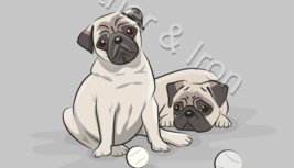 New Pug Dog Breed Design Vinyl Checkbook Cover Pugs - $8.75